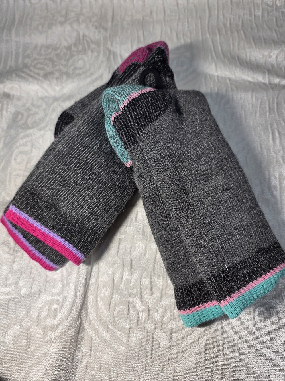 Two Pair Muck Boots Youth Girls Merino Wool Blend Boot Socks